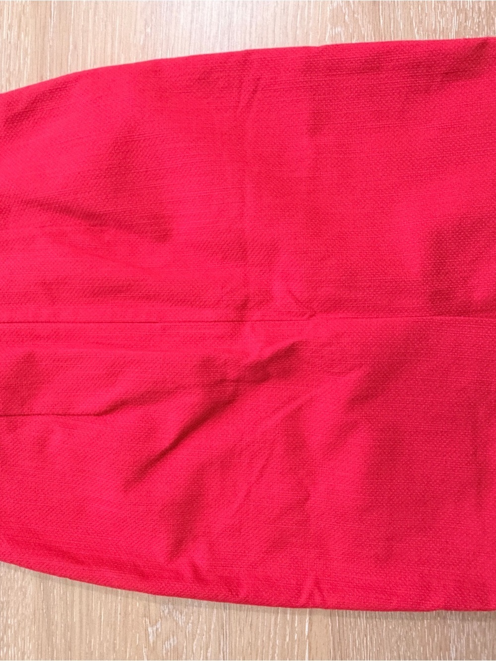 NEW Ann Taylor Red Pencil Skirt with Fringe Hem - Picture 4 of 6